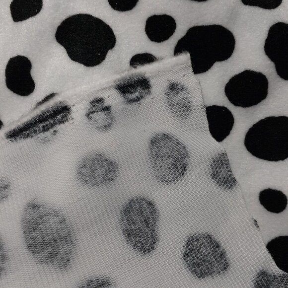 Sewing Fabric Black and White Cow Spots Brushed Nylon 2.4 yd x 60" Wide Width - Picture 3 of 7